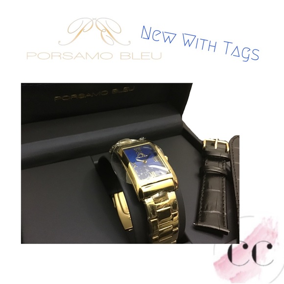 NWT Porsamo Bleu Karla Quartz Blue Dial Ladies Watch - Picture 9 of 12
